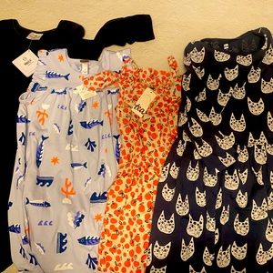 Lot of NWT Tea Collection/Hanna Andersson Dresses, sizes 7/8